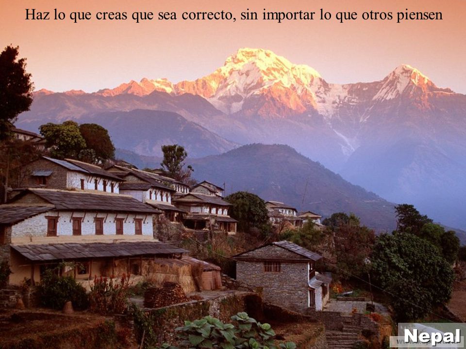 Haz lo que creas que sea correcto, sin importar lo que otros piensen