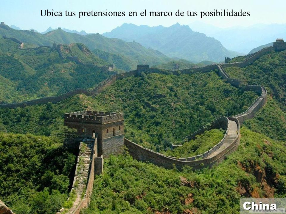 KÍNA Ubica tus pretensiones en el marco de tus posibilidades China