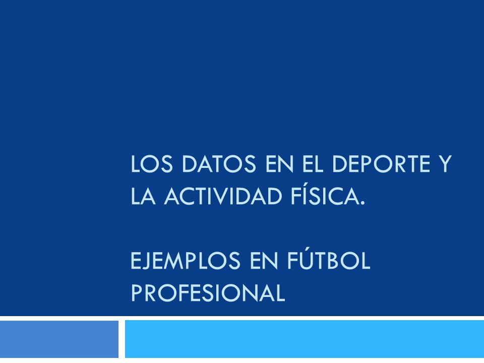 Los datos en el deporte y la actividad física