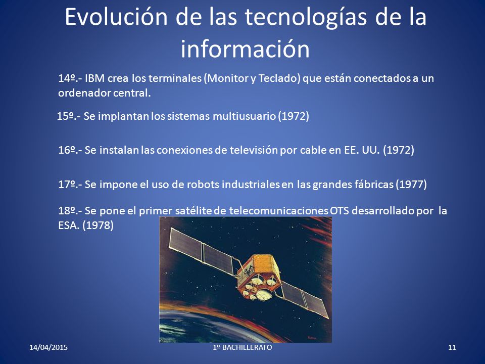 Evolución de las tecnologías de la información