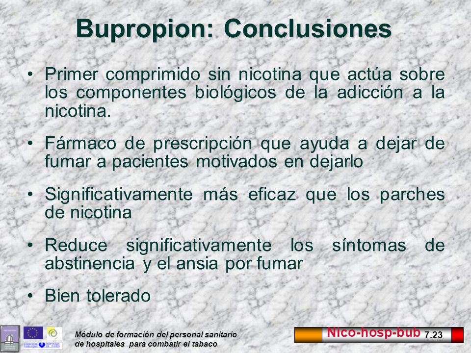 Bupropion: Conclusiones