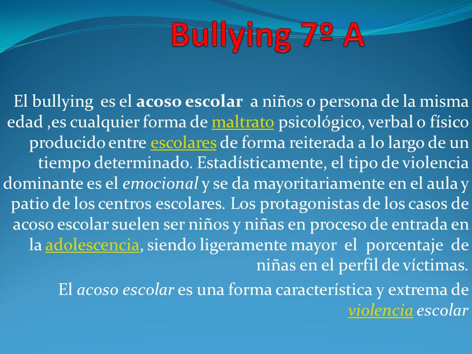 Bullying 7º A