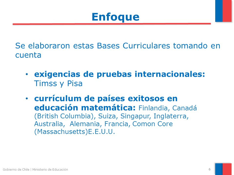 Enfoque Se elaboraron estas Bases Curriculares tomando en cuenta