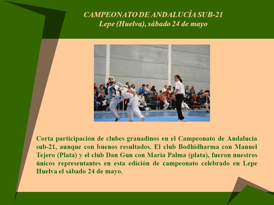 CAMPEONATO DE ANDALUCÍA SUB-21 Lepe (Huelva), sábado 24 de mayo