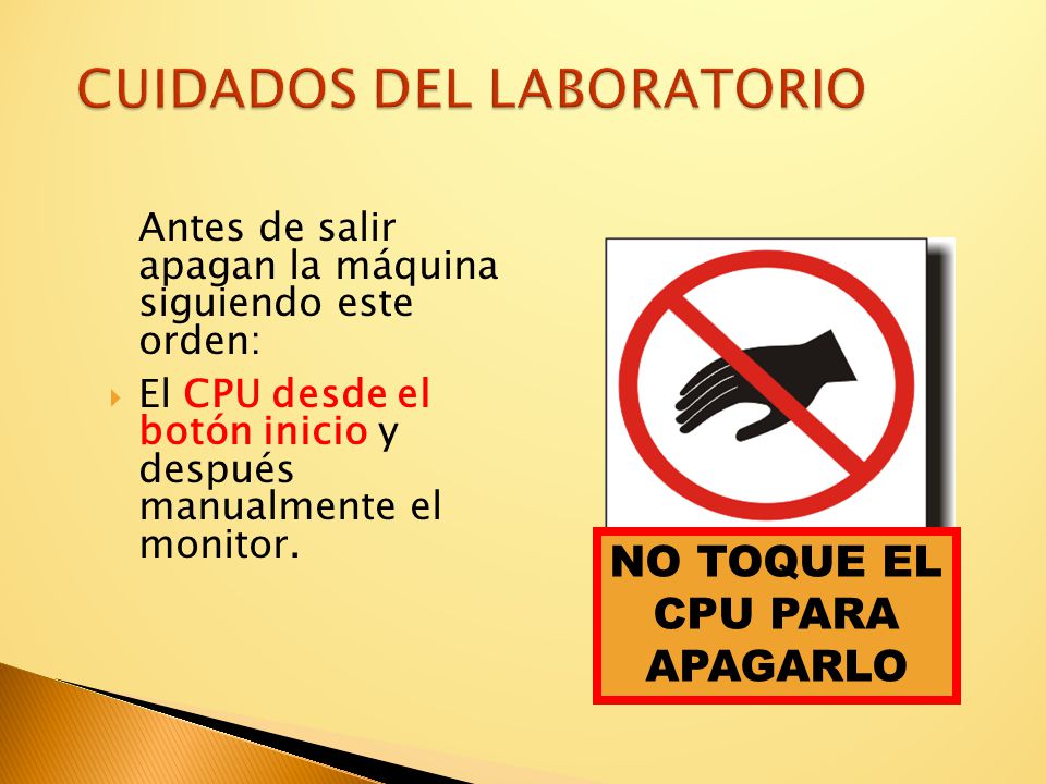 CUIDADOS DEL LABORATORIO