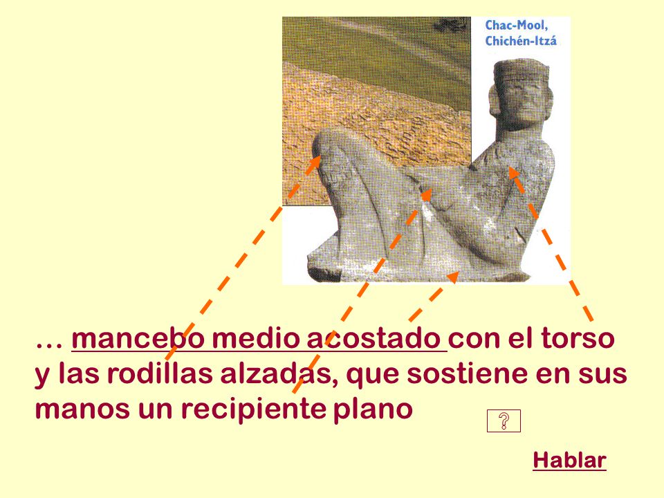 … mancebo medio acostado con el torso y las rodillas alzadas, que sostiene en sus manos un recipiente plano