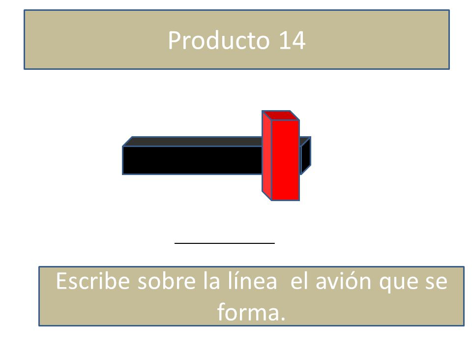 Escribe sobre la línea el avión que se forma.