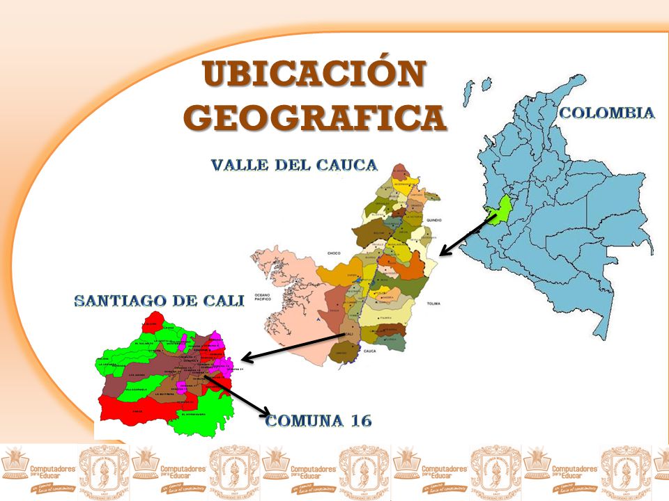 UBICACIÓN GEOGRAFICA COLOMBIA VALLE DEL CAUCA SANTIAGO DE CALI