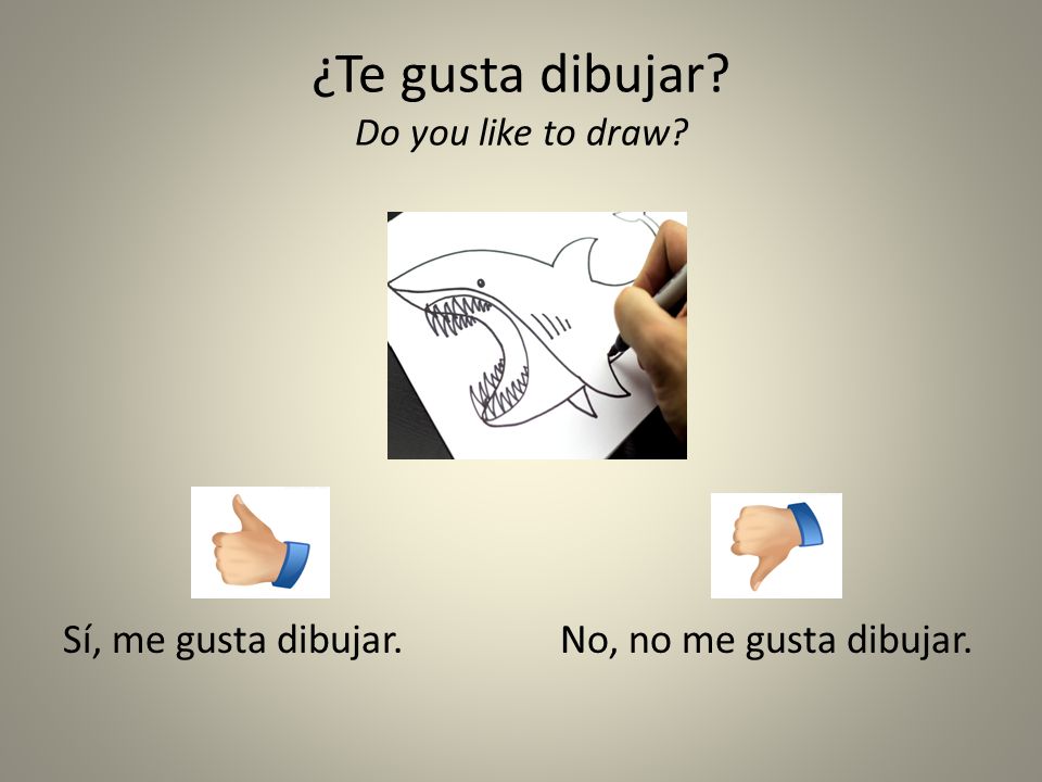 ¿Te gusta dibujar Do you like to draw
