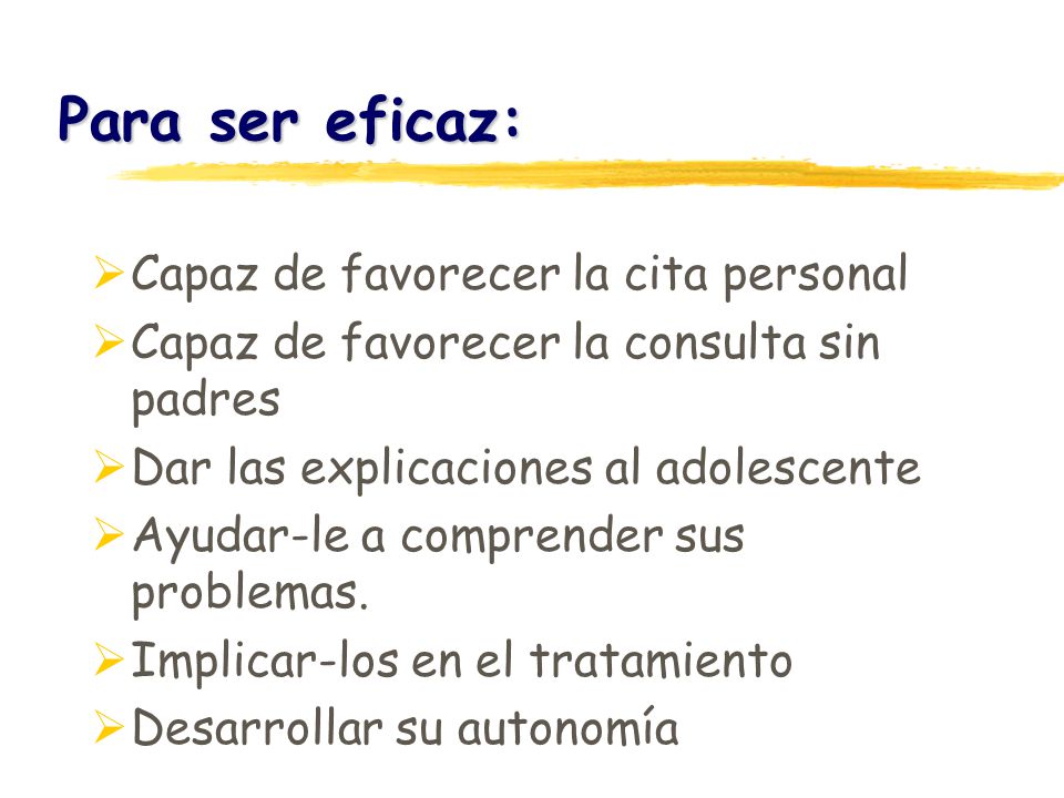 Para ser eficaz: Capaz de favorecer la cita personal