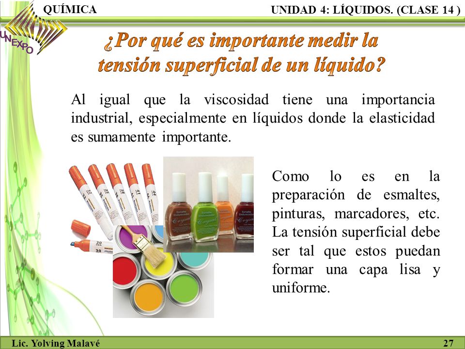 ¿Por qué es importante medir la tensión superficial de un líquido
