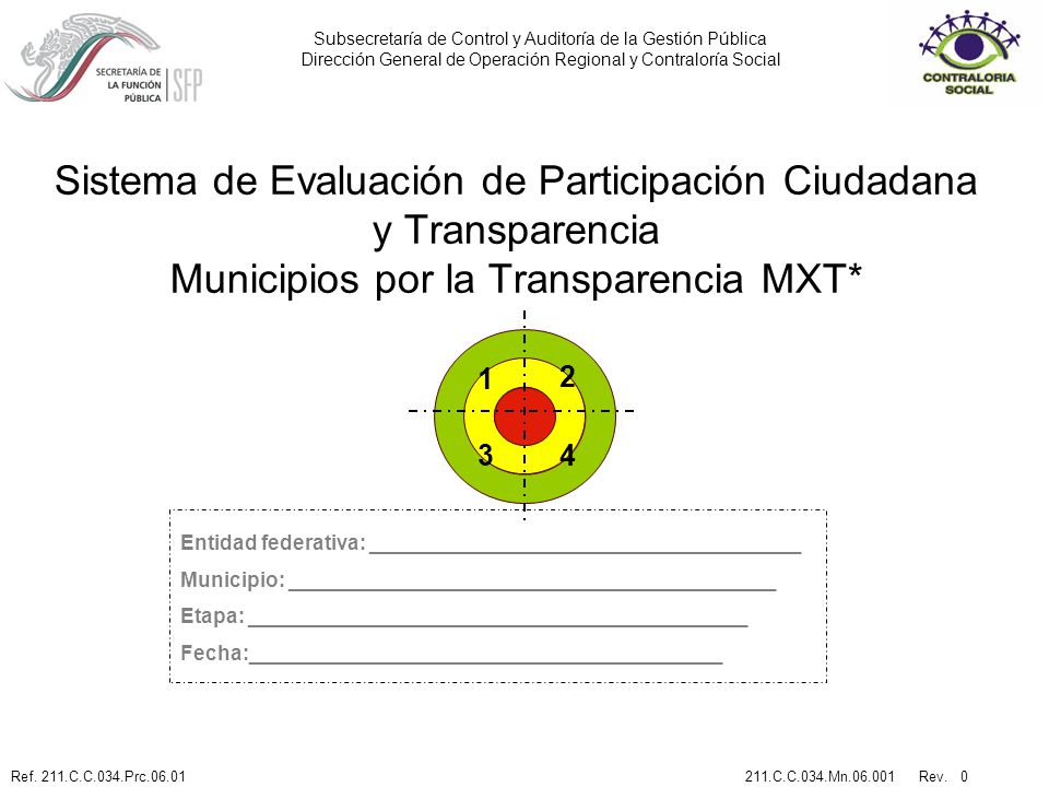Subsecretaría de Control y Auditoría de la Gestión Pública Dirección General de Operación Regional y Contraloría Social