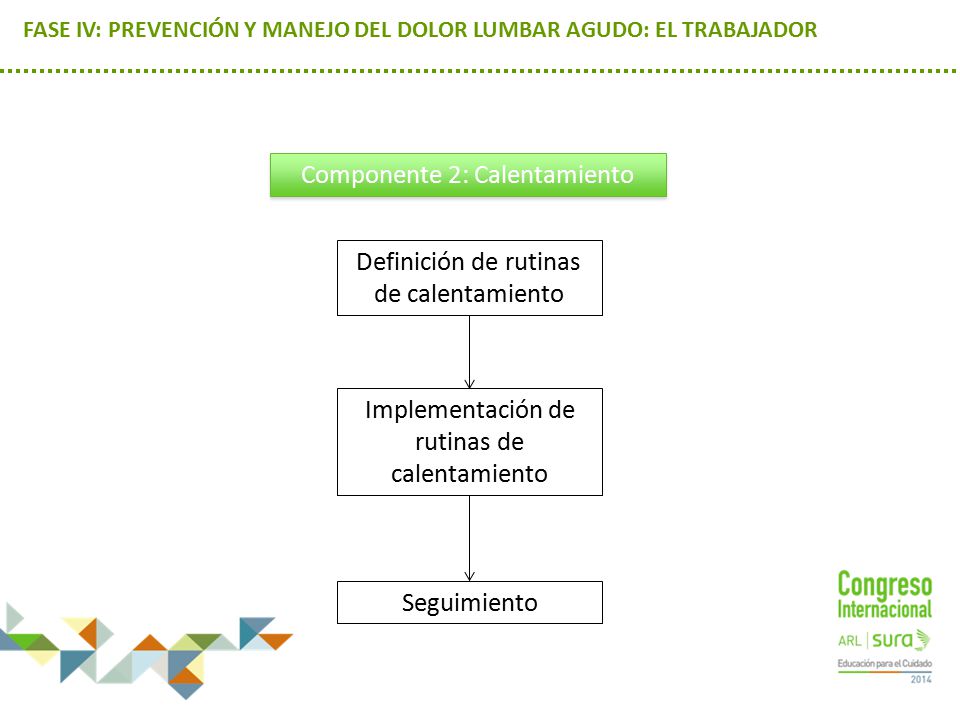 FASE IV: PREVENCIÓN Y MANEJO DEL DOLOR LUMBAR AGUDO: EL TRABAJADOR