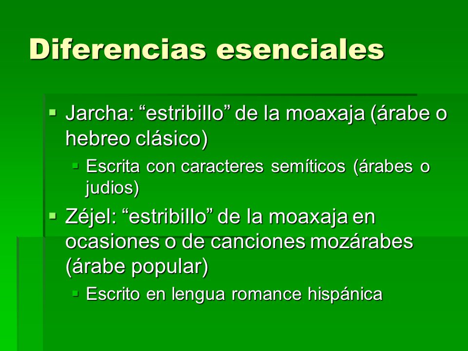 Diferencias esenciales