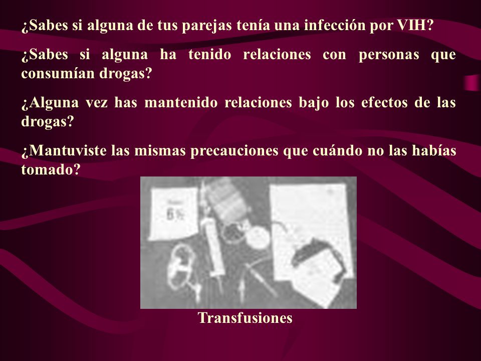 ¿Sabes si alguna de tus parejas tenía una infección por VIH