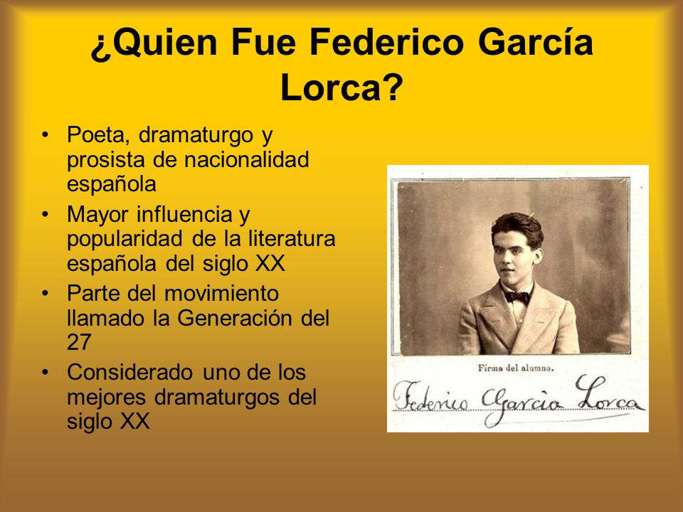 Biografía de Federico Garcia Lorca - ppt video online descargar