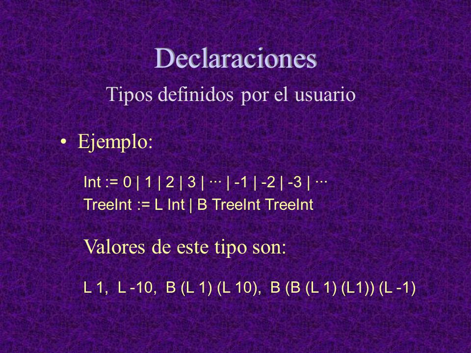 Tipos definidos por el usuario
