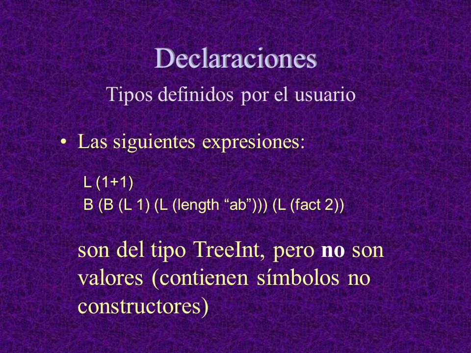 Tipos definidos por el usuario