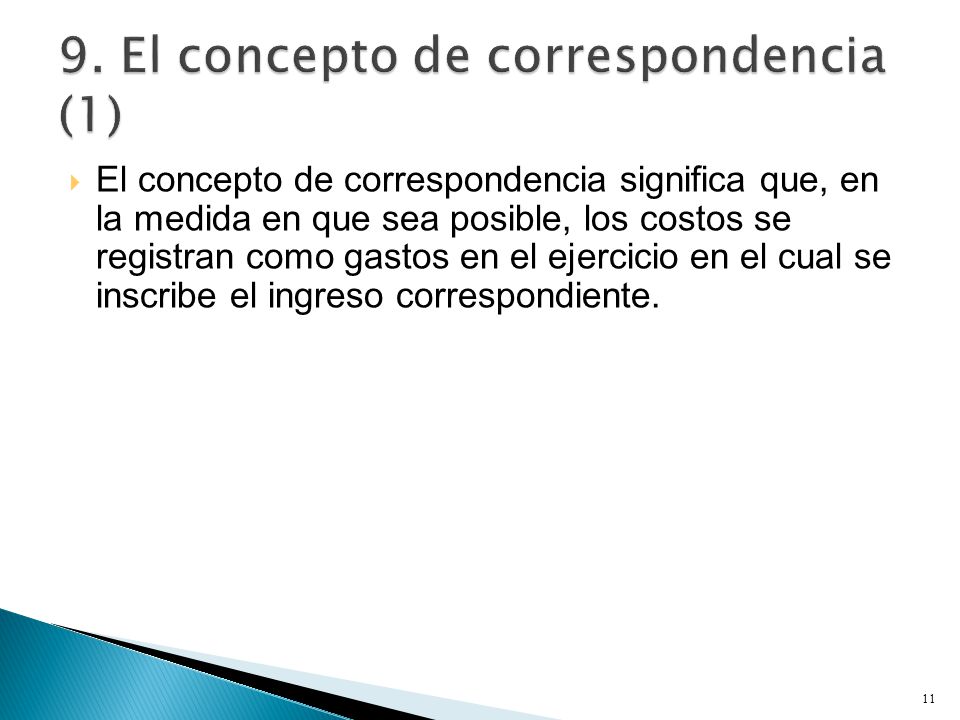9. El concepto de correspondencia (1)