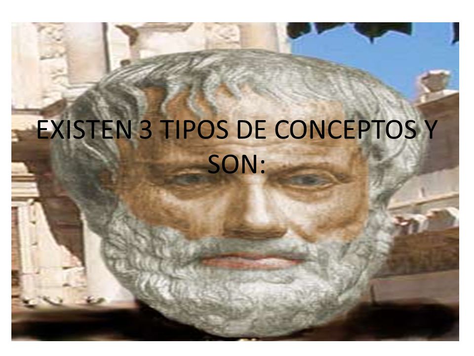 EXISTEN 3 TIPOS DE CONCEPTOS Y SON: