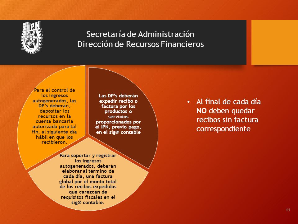 Secretaría de Administración Dirección de Recursos Financieros