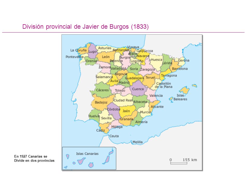 División provincial de Javier de Burgos (1833)