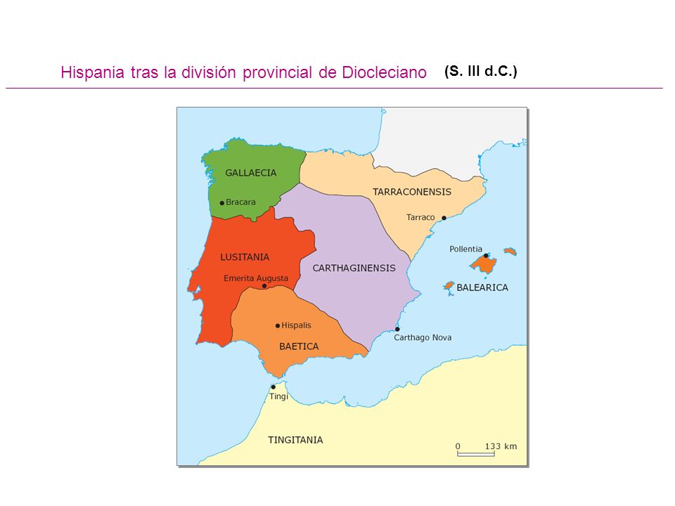 Hispania tras la división provincial de Diocleciano