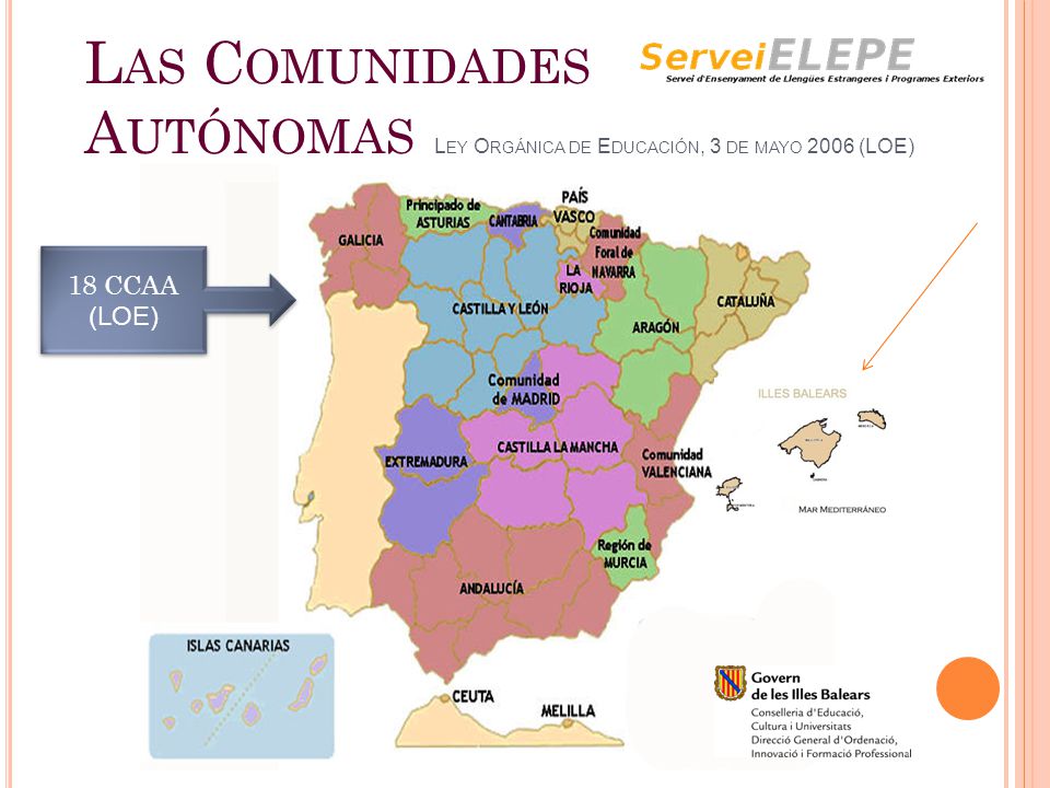 Las Comunidades Autónomas Ley Orgánica de Educación, 3 de mayo 2006 (LOE)