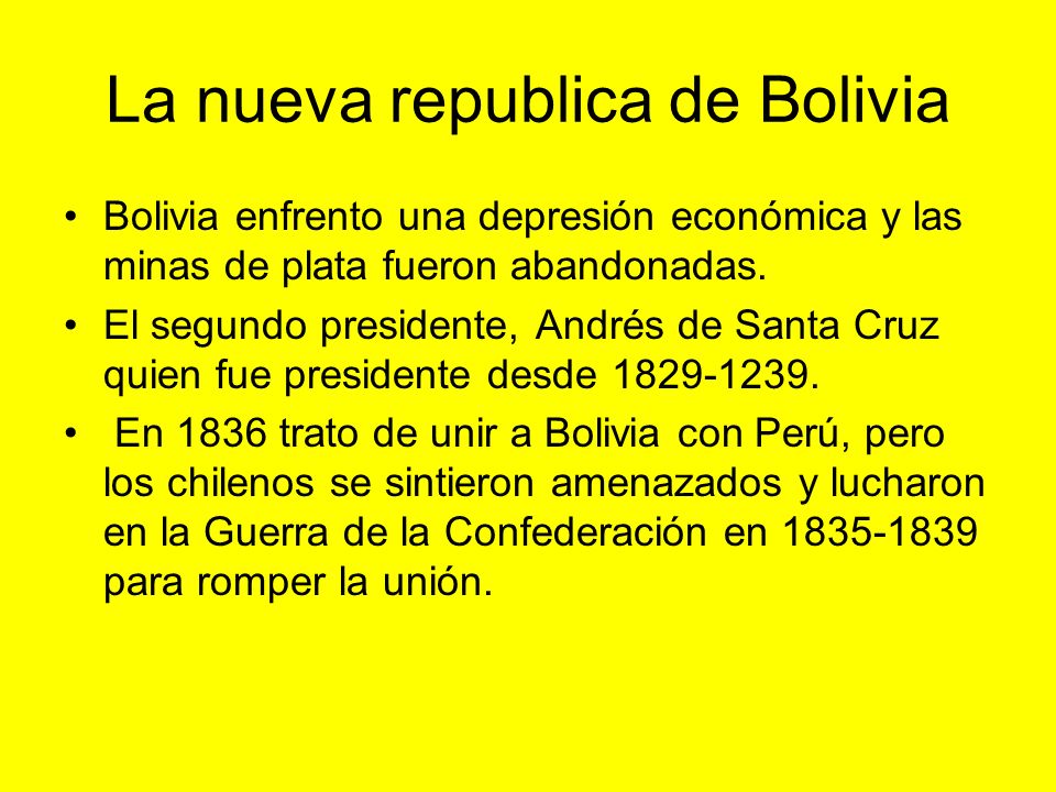 La nueva republica de Bolivia