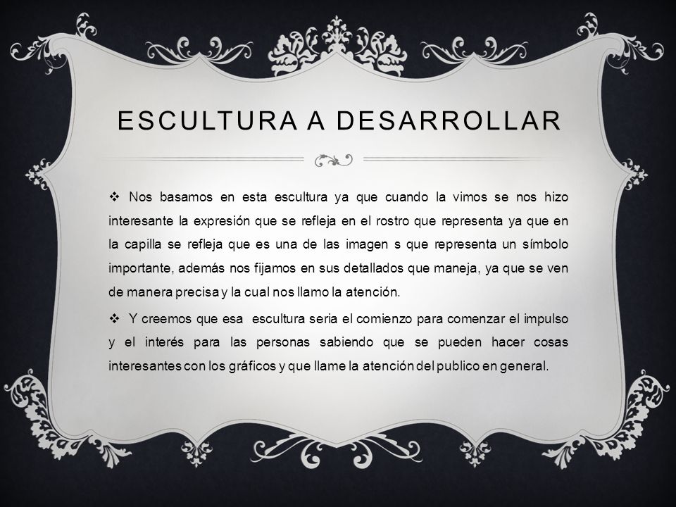 escultura a desarrollar
