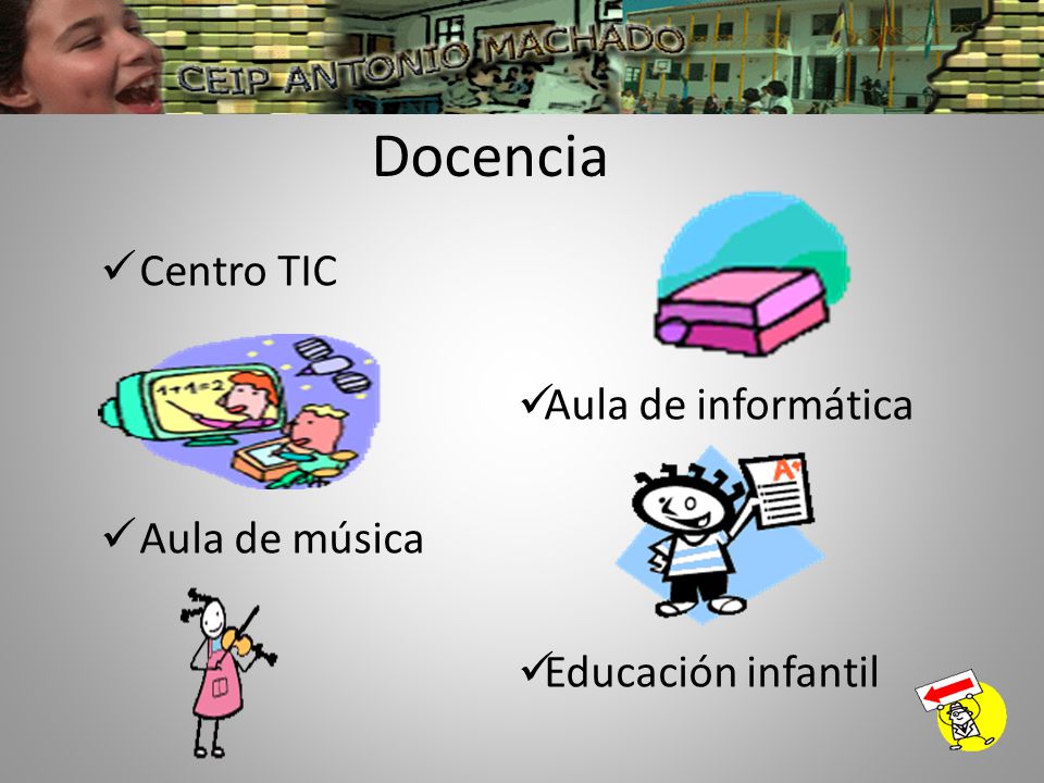 Docencia Centro TIC Aula de informática Aula de música