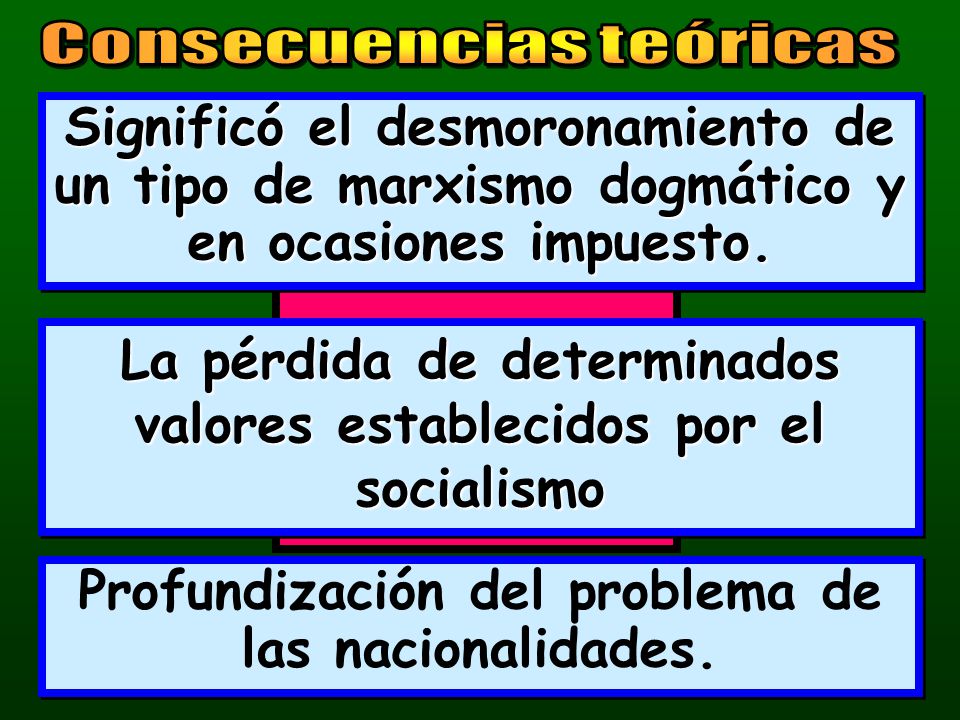 La pérdida de determinados valores establecidos por el socialismo