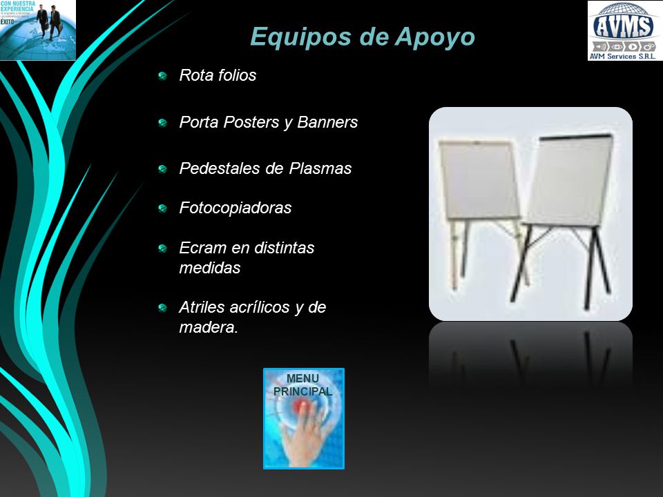 Equipos de Apoyo Rota folios Porta Posters y Banners