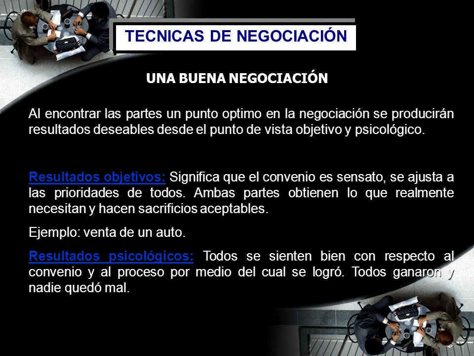 TECNICAS DE NEGOCIACIÓN