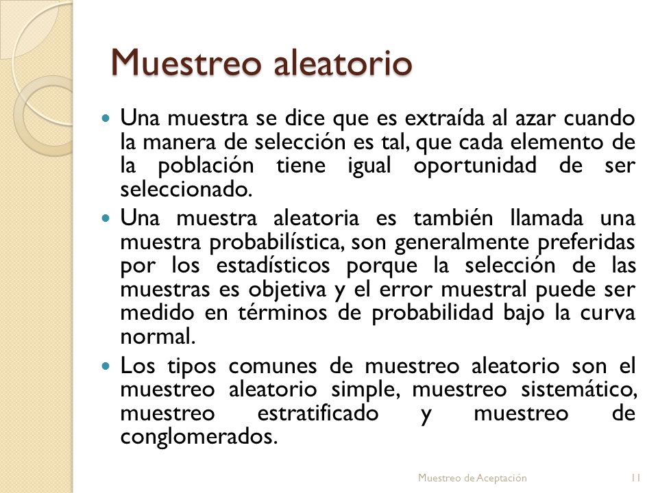 Muestreo aleatorio