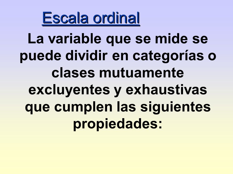 Escala ordinal