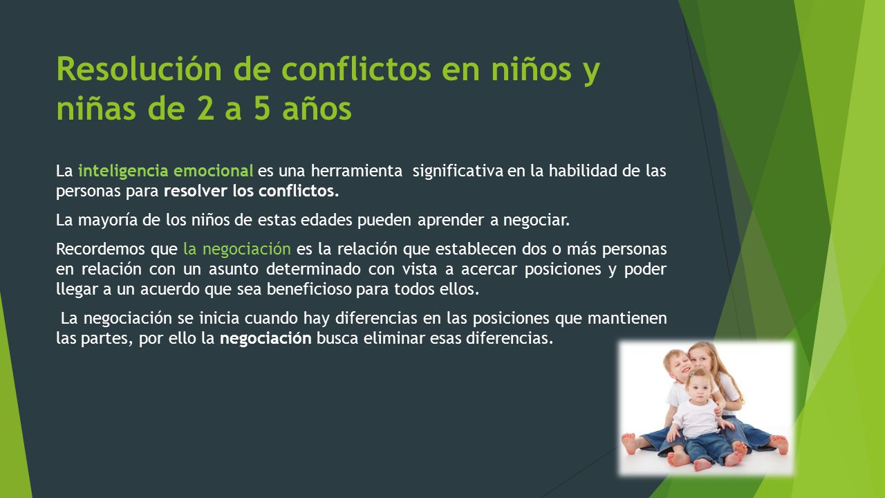 Resolución de conflictos en niños y niñas de 2 a 5 años