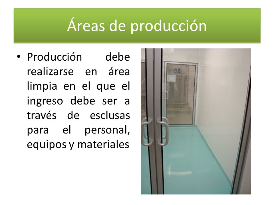 Áreas de producción
