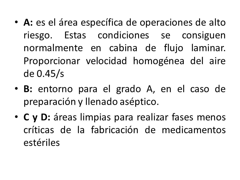 A: es el área específica de operaciones de alto riesgo