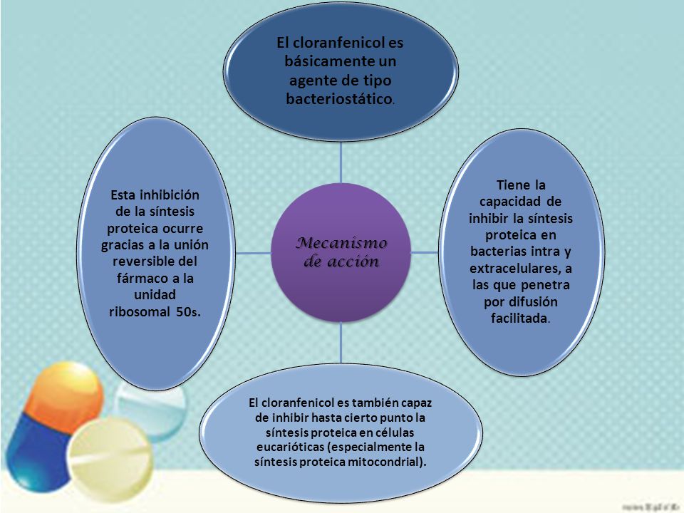 El cloranfenicol es básicamente un agente de tipo bacteriostático.