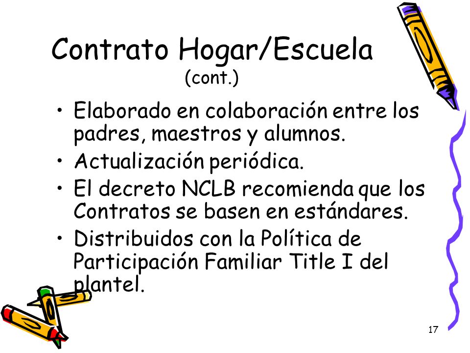 Contrato Hogar/Escuela (cont.)