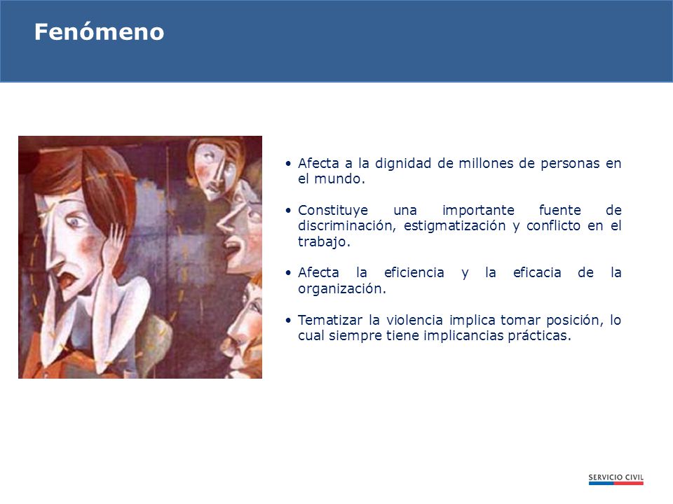Fenómeno Afecta a la dignidad de millones de personas en el mundo.