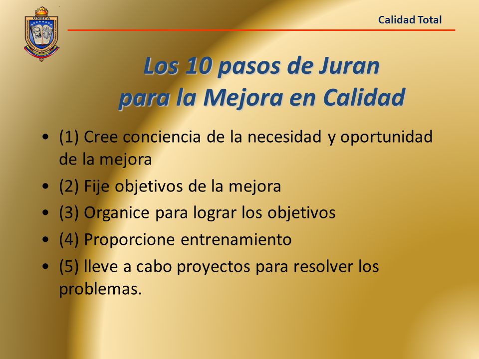 Los 10 pasos de Juran para la Mejora en Calidad