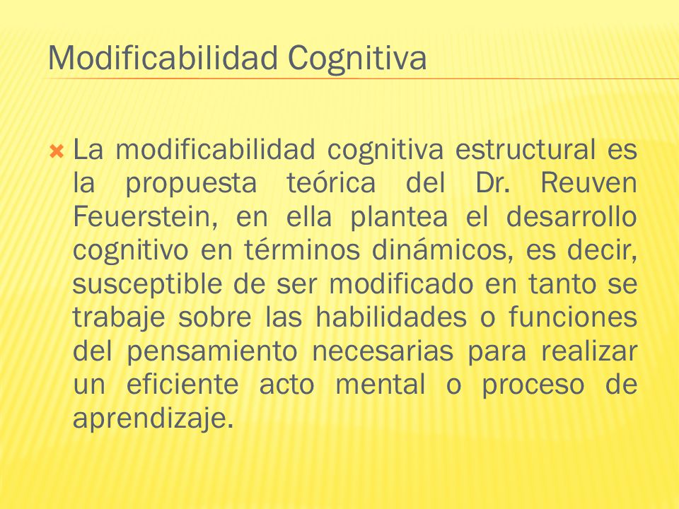 Modificabilidad Cognitiva