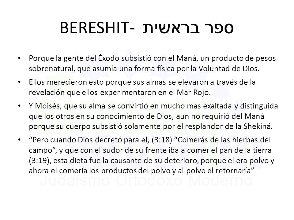 BERESHIT- ספר בראשית