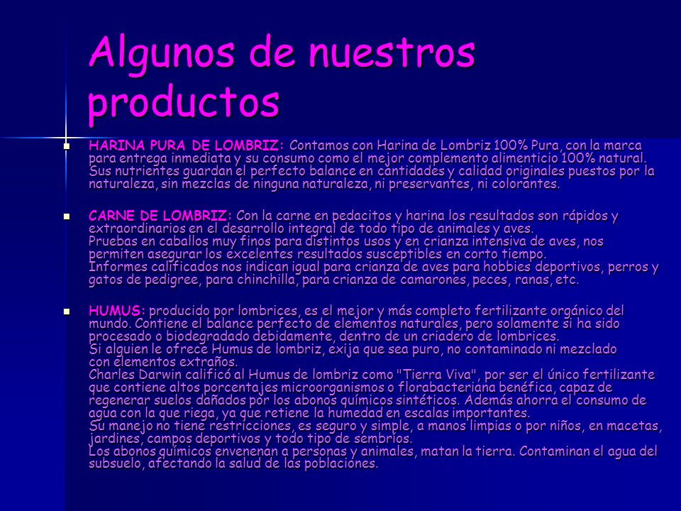 Algunos de nuestros productos