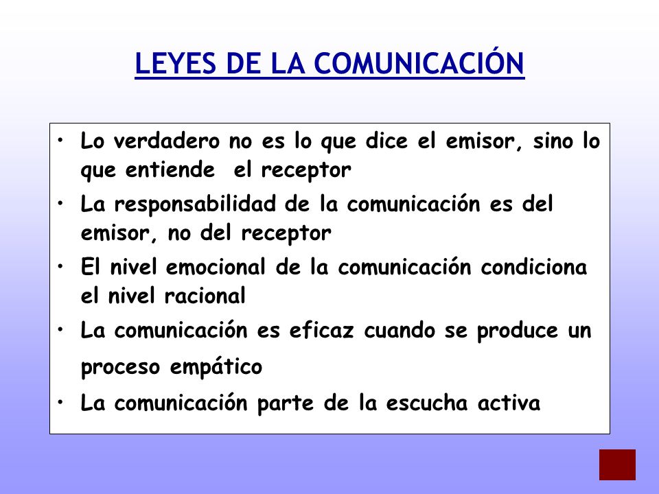 LEYES DE LA COMUNICACIÓN