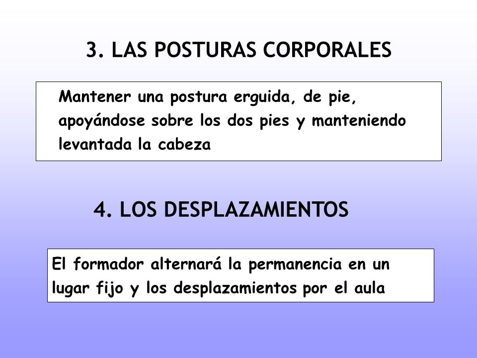 3. LAS POSTURAS CORPORALES