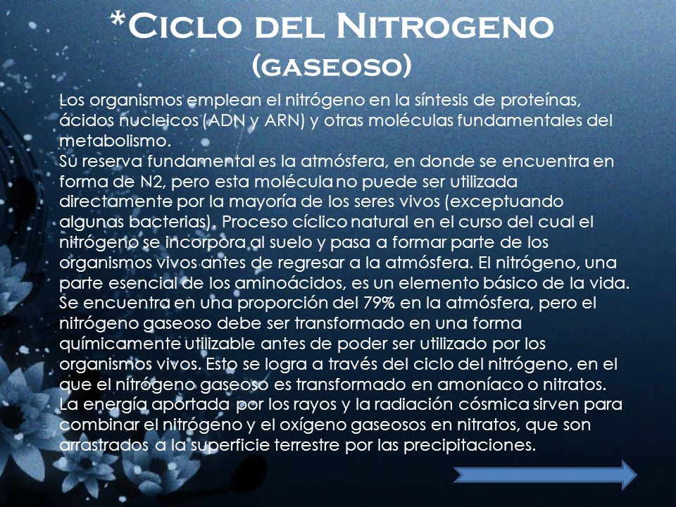 *Ciclo del Nitrogeno (gaseoso)
