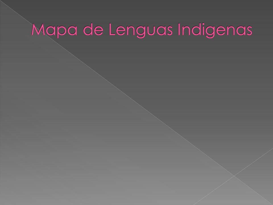 Mapa de Lenguas Indigenas